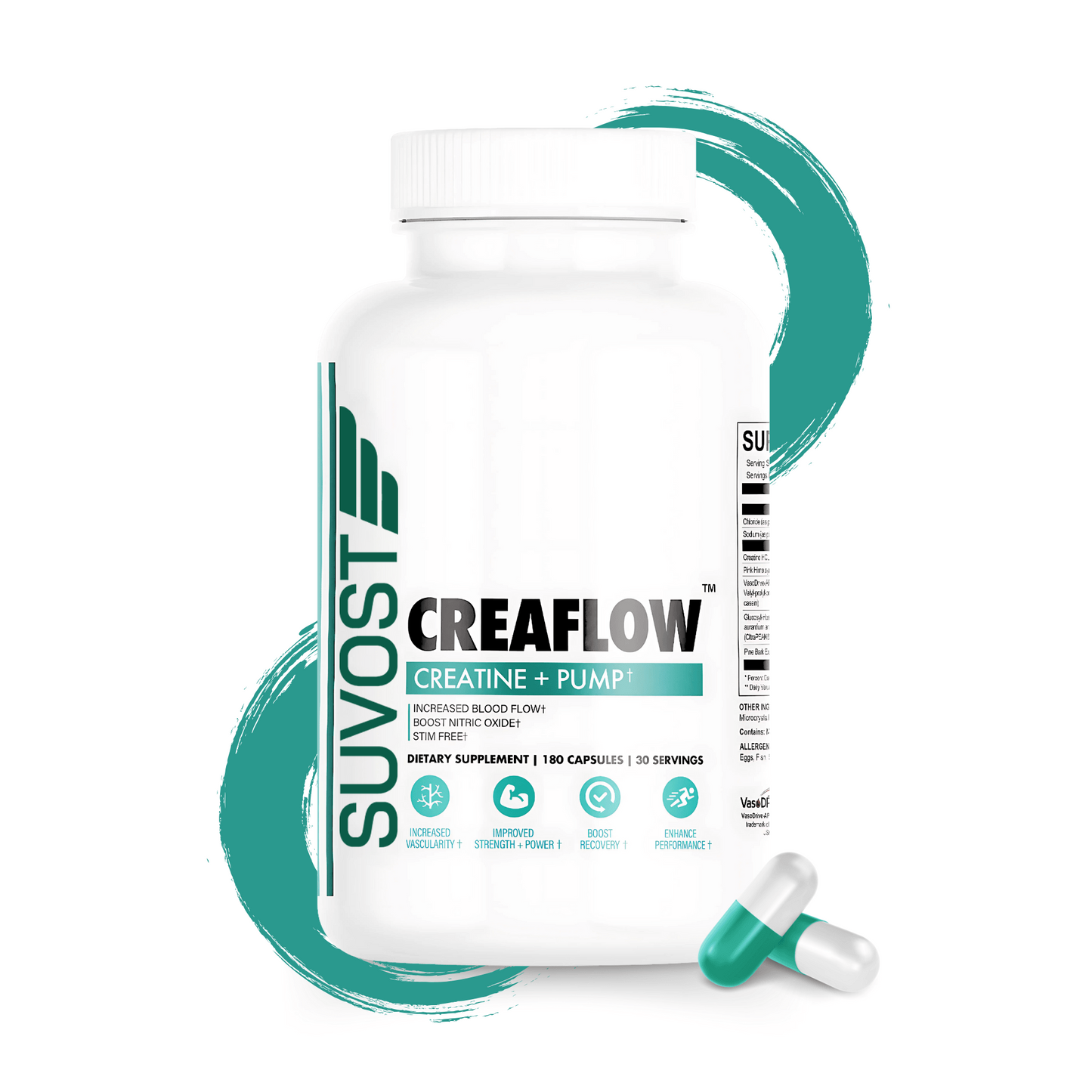 Suvost Creaflow - Creatine + Pump Capsules